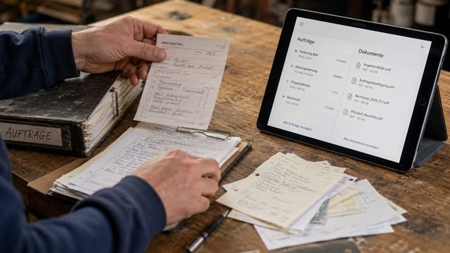 Zettelwirtschaft im Handwerk beenden