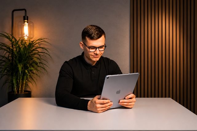 Kevin Pfeifer im Kurzgespräch mit dem Tablet